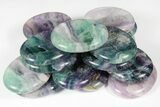 Polished Rainbow Fluorite Worry Stones - Photo 2